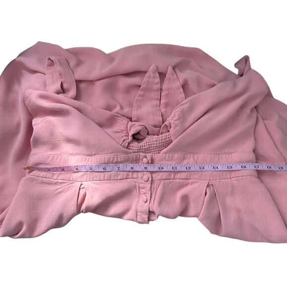 Button Front Midi Dress Womens 2X Smocked Fairy Cottagecore Soft Girl Romantic - Picture 12 of 15